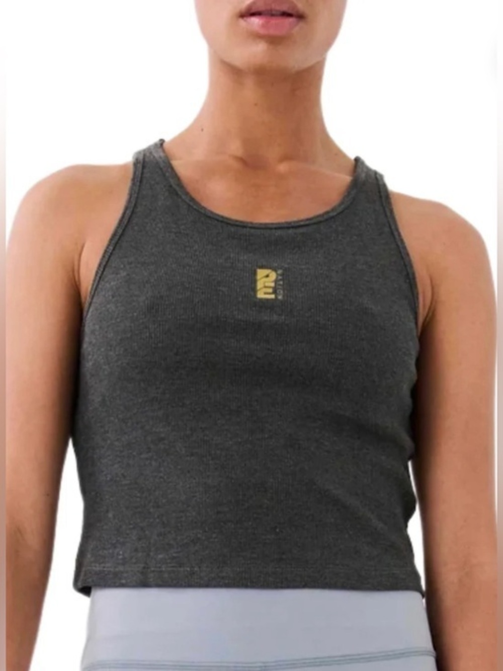 NWT PE Nation BACKCHECK TANK IN DARK SHADOW w/ Gold Logo